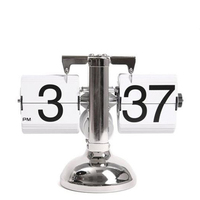 Machines mécaniques en bambou, à poser sur le calendrier, horloge rabattable, rétro, numérique automatique, étagère de bureau, avion blanc, 1 pièce