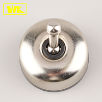 Interrupteur à bascule WK pour maison de poupée miniature, couvercle métallique, 12V 3A, interrupteur basse tension