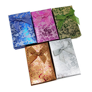 Groothandel Custom Logo Gedrukt Kleurrijke Kartonnen Sieraden Verpakking Custom Luxe Papier Sieraden Geschenkdoos Met Boog En Schuim - Product Image 1