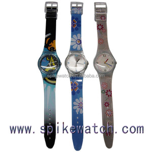 <span class=keywords><strong>Cinturino</strong></span> di stampa Silk-scrren il tuo orologio regalo di design orologio in <span class=keywords><strong>plastica</strong></span> di moda - Product Image 2