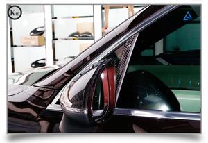 KM <span class=keywords><strong>For</strong></span> Cayenne 958 2011-2017 Năm Sợi Carbon Trụ Cột Giữa Trang Trí Cửa Sổ Trang Trí Khuôn Cắt - Product Image 6