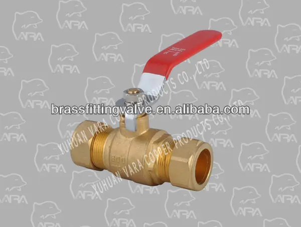 831-04 superior brass valve (COMPRESSION CONNECTION O.D. X O.D. BALL VALVE FULL PORT)(LEAD FREE)