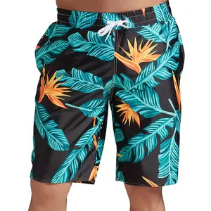 SBART 100% poliéster pantalones cortos de baño Boardshorts para nadar surf hombres tronco secado rápido Spandex pantalones de baño