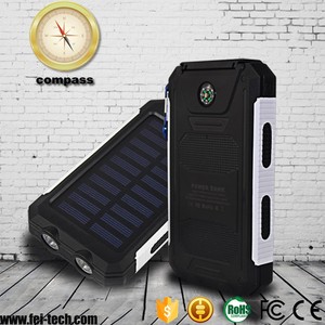 Batterie Externe <span class=keywords><strong>Solaire</strong></span> Li-Polymère 2025 avec Boussole Ultra Mince Haute Capacité Étanche Charge Rapide via Micro USB pour Téléphones Mobiles - Product Image 3