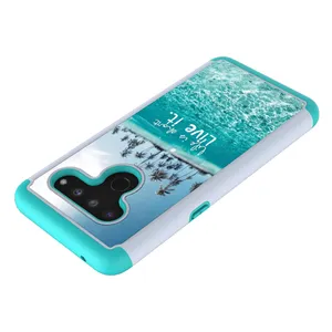 Elegan Cute TPU + PC 2-In-1 Cover untuk LG V50 Thinq 5G Case