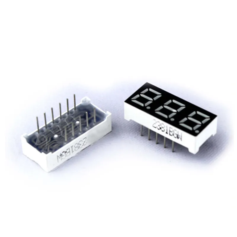 Distributor selling 0.36 inch Red color mini 7 segment display 3 digit common cathode led for seven segment display