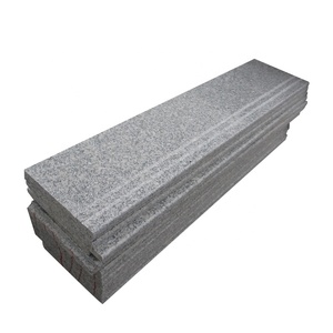 G603 Xám Granite Đánh Bóng Trong Nhà Cầu Thang Bước Tread Đầy Đủ Bullnose Cạnh - Product Image 1
