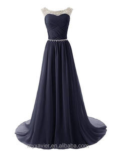2015 Ladies Elegant Blue Đính Cườ<span class=keywords><strong>m</strong></span> Dây Đeo Phù Dâu Váy Dài <span class=keywords><strong>Prom</strong></span> Với Thắt Lưng Được Tô Điể<span class=keywords><strong>m</strong></span> Lấp Lánh - Product Image 5