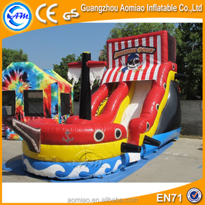 Hermosa y venta caliente gran tobogán hinchable para los niños, barco <span class=keywords><strong>pirata</strong></span> inflable de diapositivas - Product Image 1