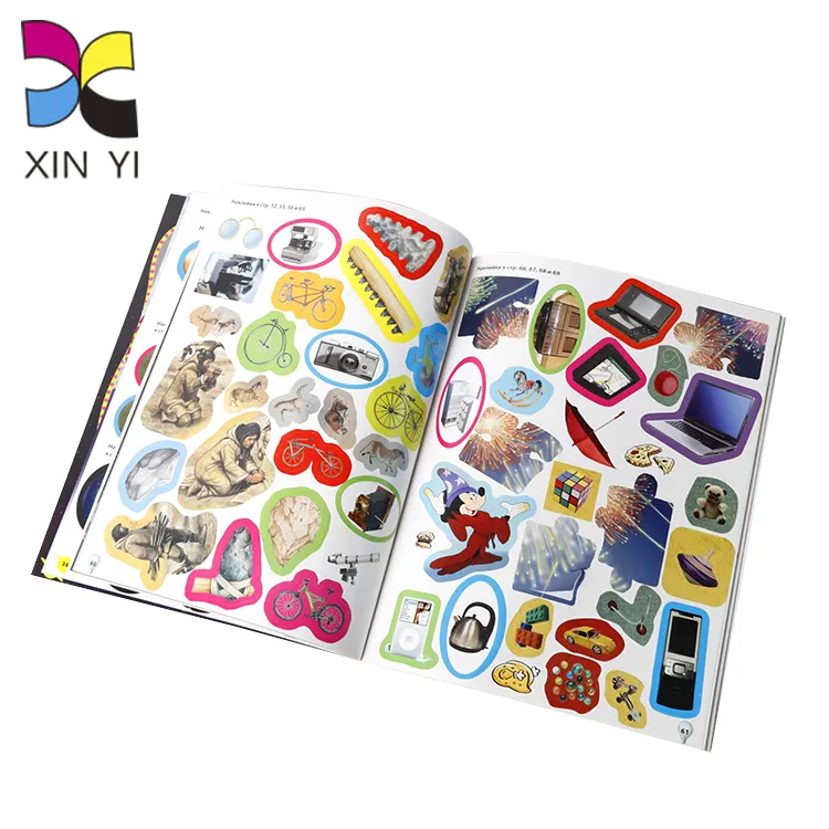 Oem Aangepaste Hoge Kwaliteit Full Color Printing Kind Sticker Boek