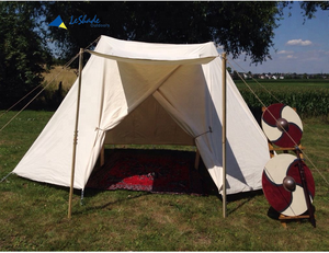 <span class=keywords><strong>Tenda</strong></span> Medievale <span class=keywords><strong>Bianca</strong></span> in Cotone 5x3m per Glamping e Campeggio all'Aperto con Protezione Solare - Product Image 2
