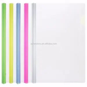 Promotional cheap custom office stationery supplier report cover slide bar file folder plastic paper binders