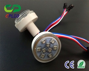 Wasserdicht cabochon kirmes rgb led <span class=keywords><strong>pixel</strong></span> <span class=keywords><strong>45mm</strong></span> messegelände led-leuchten 24v flache shell 9leds 5050