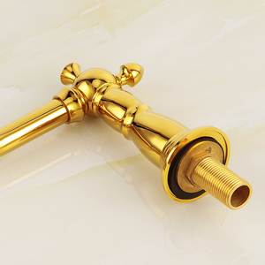 Fapully nuevo latón cromado mezclador de baño grifos baño de oro <span class=keywords><strong>tres</strong></span> agujeros <span class=keywords><strong>lavabo</strong></span> <span class=keywords><strong>grifo</strong></span> - Product Image 4