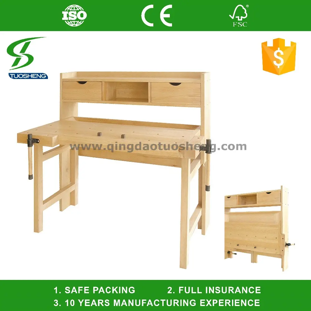 High quality Rubber Wood Folding wooden Workbench WB009