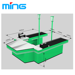 Tienda de venta al por menor, contador de efectivo <span class=keywords><strong>en</strong></span> forma de <span class=keywords><strong>U</strong></span> de doble cara con cinturón automático - Product Image 2