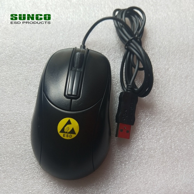 Free Shipping Permanent Anti-static Plastic Wired Computer USB  ESD Mouse for Cleanroom Office Supplies