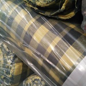 Inventario de algodón a cuadros, tela de tweed para pantalones, ropa, superventas Tela de franela 100% algodón, tejido liso teñido, suave, 100% - Product Image 2