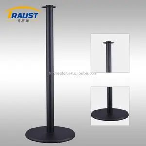 Base de poste de metal para control de multitudes, correa de cuerda retráctil, barrera stanchion