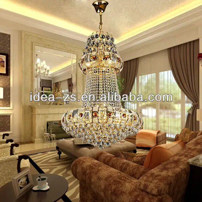 大きなクリスタルシャンデリアホテル用中国シャンデリア石膏天井ランプ