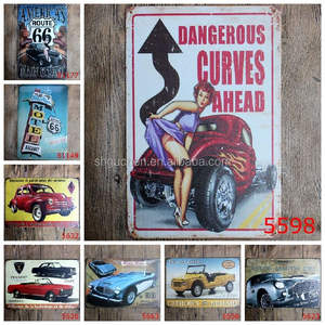 Motel Ruta 66 Coche al por mayor vintage Cartel de chapa <span class=keywords><strong>Bar</strong></span> pub hogar de La Pared Restaurante art Decor Retro Metal Poster - Product Image 1