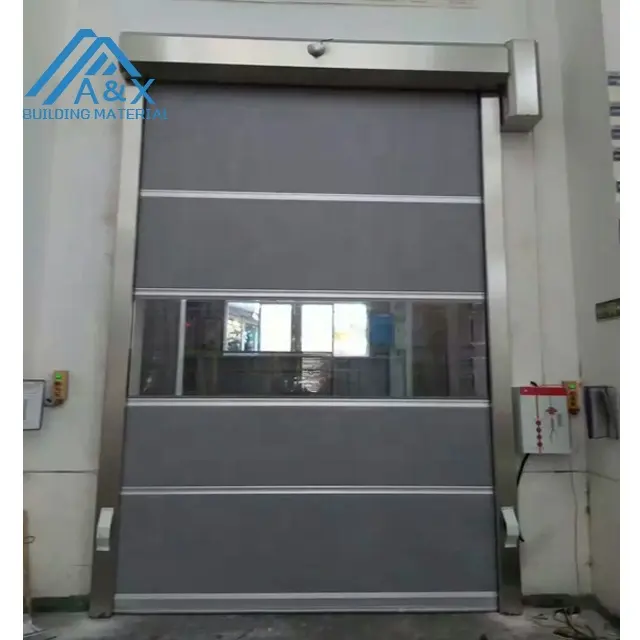 Auto PVC Fabric Industrial Sectional Door Rolling Shutters Automatic Roll-up Doors