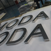 Letras de señal de metal 3d decorativas, Canal fabricado con letras para decoración de pared