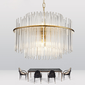 Lustre Led suspendu en cristal au design moderne, produit de luxe, luminaire décoratif d'intérieur, idéal pour un salon - Product Image 3