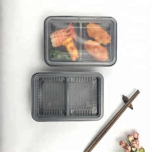 Rectangular Disposable Plastic Foam Food Containers Divided Lunch Box