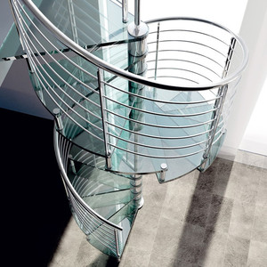 Scala a Chiocciola in Vetro per Interni, Scala a Forma di S, Dimensioni - Product Image 2