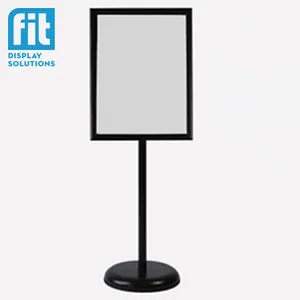 Metalen poster display rack hotel deur teken vloeren stand display teken stands supermarkt vloer display stand