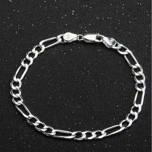 Custom Size <strong>Solid</strong> 925 Sterling <strong>Silver</strong> Fashion Jewelry Cuban Curb Chain <strong>Bracelet</strong> and Necklace 3mm 4mm 5mm 6mm - Product Image 5