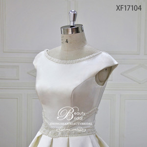 Di alta qualità semplice macchia abito da <span class=keywords><strong>sposa</strong></span> con perline per la <span class=keywords><strong>sposa</strong></span> stile classico Guangdong fabbrica - Product Image 6