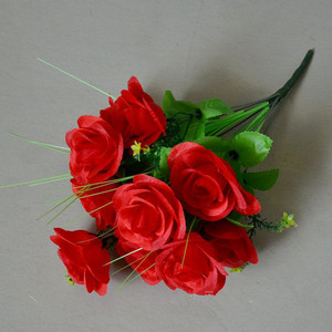 Ramo <span class=keywords><strong>de</strong></span> <span class=keywords><strong>Flores</strong></span> <span class=keywords><strong>de</strong></span> Rosa Artificial Barato <span class=keywords><strong>para</strong></span> <span class=keywords><strong>Cementerio</strong></span> - Product Image 5
