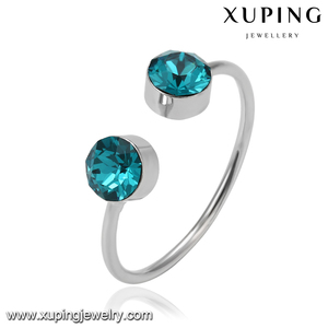 14529 Xuping haute qualité Swarovski bague ouvert ravissante avec deux diamants pour les femmes - Product Image 1