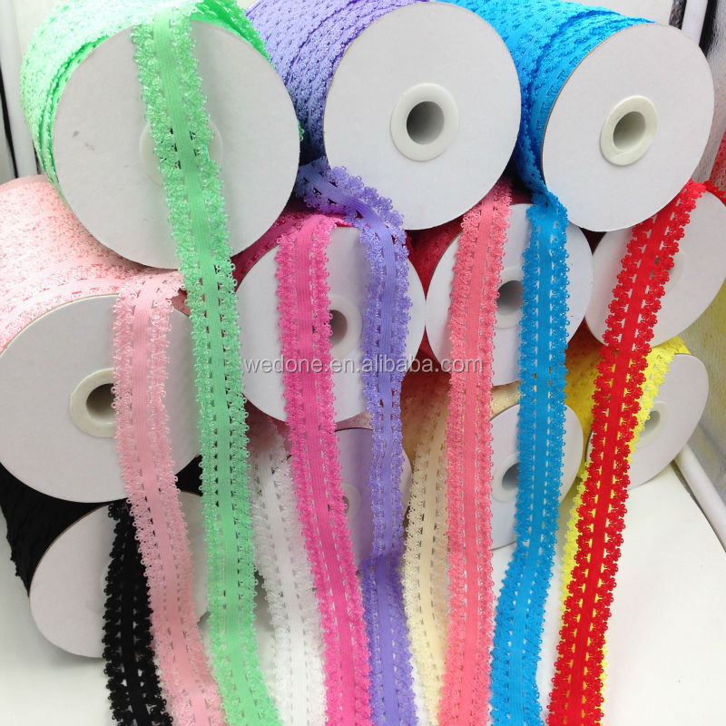 Лента кружевная эластичная с рюшами, 100 дюйма, 19 цветов в наличии, 7/8 ярдов/партия