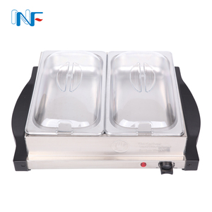 Plateaux chauffants professionnels à 2 niveaux avec inserts amovibles, <span class=keywords><strong>chauffe</strong></span>-plats, serveur de buffet - Product Image 3