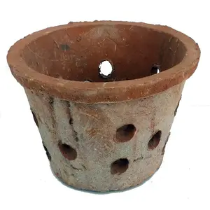 热卖个性化手工陶瓷粘土兰花锅