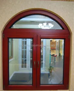 Marco de aluminio de vidrio de arco puertas de puerta de entrada de cristal con marco de aluminio de puerta de vidrio