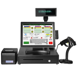 12 15 17 inç satış noktası Pos terminali/pos görüntüler/dokunmatik ekran Pos sistemi için siyah iş