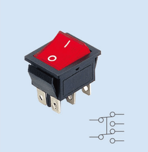 6A <span class=keywords><strong>125</strong></span> V Iluminado Interruptor Basculante para el hogar KCD4-202N - Product Image 1