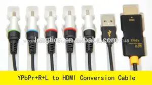 сильный компонент rgb ypbpr для hdmi видео аудио кабель преобразователя адаптер с usb для силовой кабель