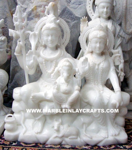 Statue de marbré Shiva Parvati, Idols en marbre Shiva Parvati - Product Image 1