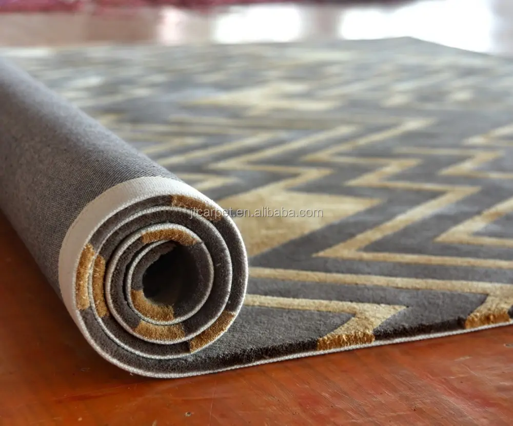 Karpet Wol Desain Modern Dihiasi Rumah Wol Mewah dan Karpet Viscose