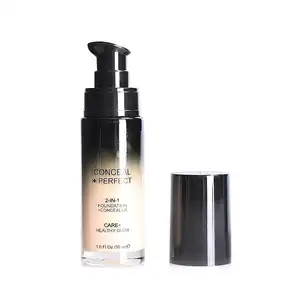 Fond de teint correcteur longue durée 2 en 1, liquide cosmétique avec couverture lourde, imperméable, correcteur