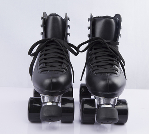 Colorful Genuine Leather PU Wheels Durable <strong>Quad</strong> Roller <strong>Skates</strong> Professional for Rental Rink