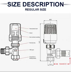 Valve For Radiator AVONFLOW Thermostatic Radiator Valve TRV For Bathroom Towel Radiator