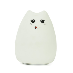 Lámpara usb recargable para mesita de noche, luz nocturna inteligente de silicona pequeña <span class=keywords><strong>con</strong></span> cambio de color RGB - Product Image 5