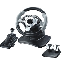 Volant de course avec frein à main et frein à pédale, moteur à vibration, Plug & Play, filaire pour PS2//PC