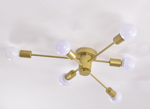 Blanco cálido 6 bombillas E26 KC certificado luz de techo hogar Decoración escandinavo lámpara - Product Image 4